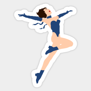 joyful brunette Sticker